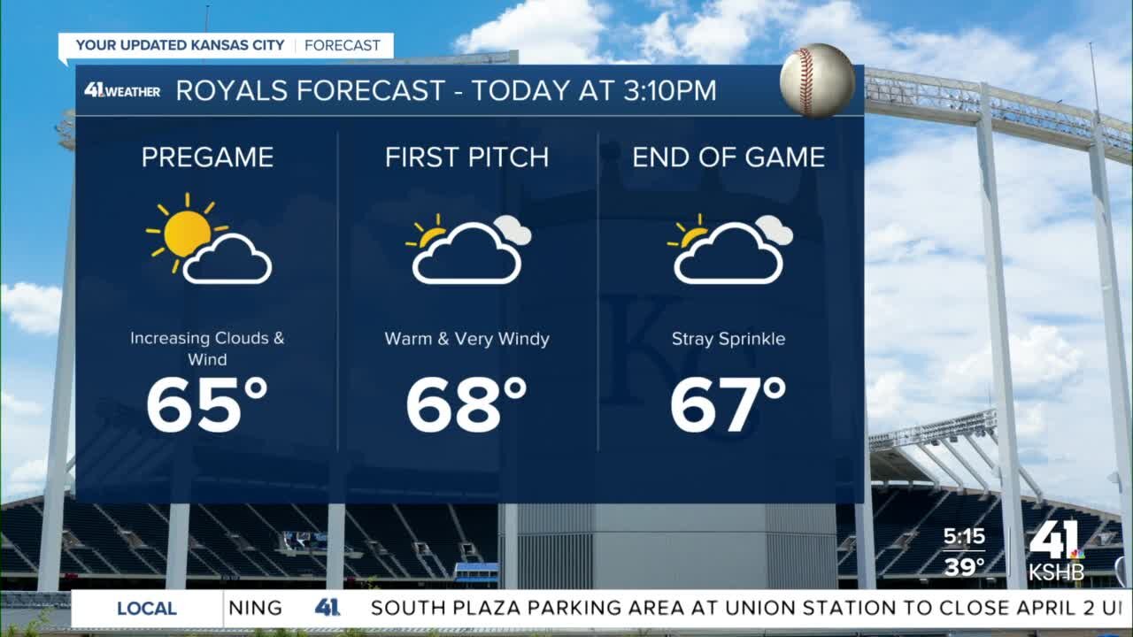 A sunny start, but windy during the Royals game