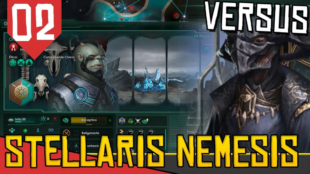 Orkz, Culto da Baleia e Bases Estelares - Stellaris Versus Império #02 [Gameplay Arkantos PT-BR]