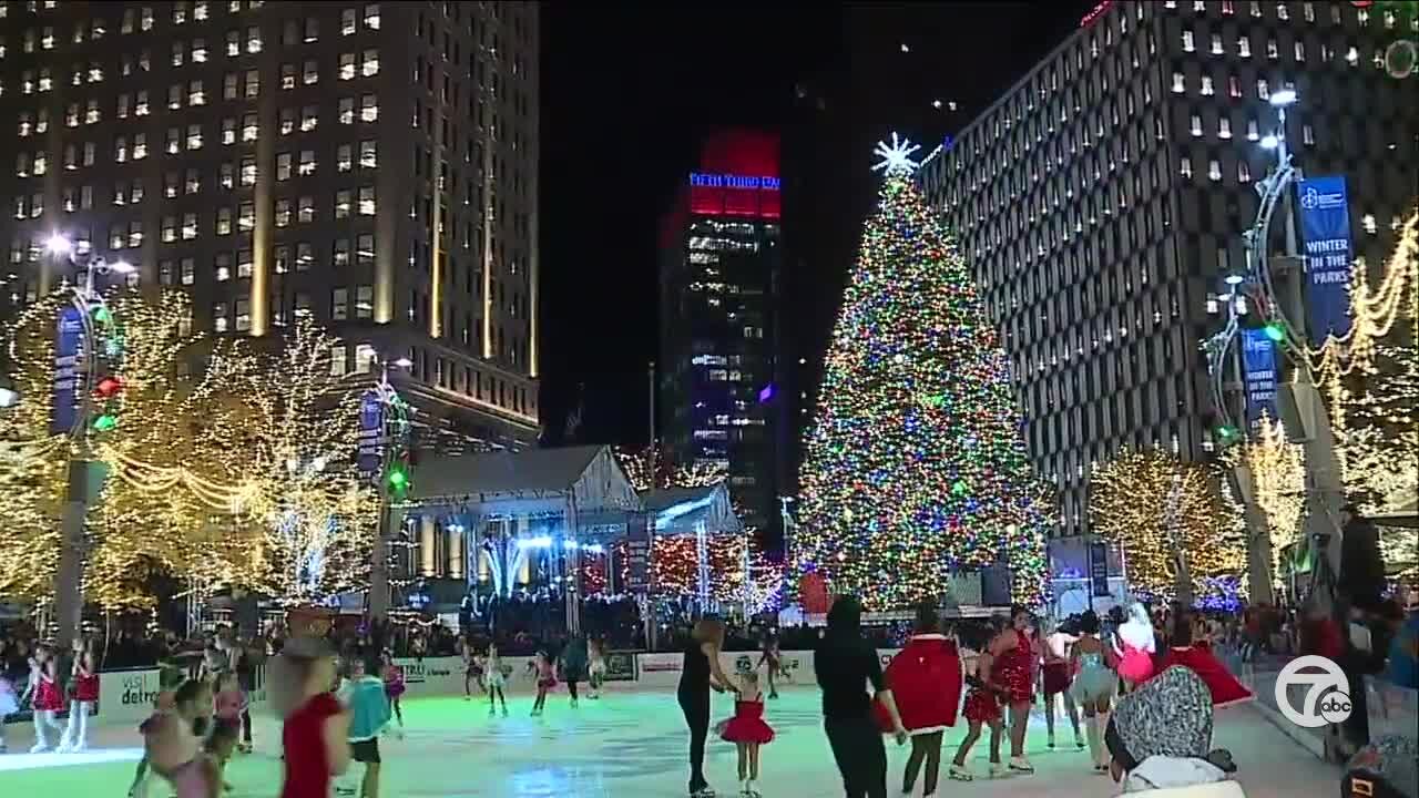 Campus Martius tree officially lit for holiday season