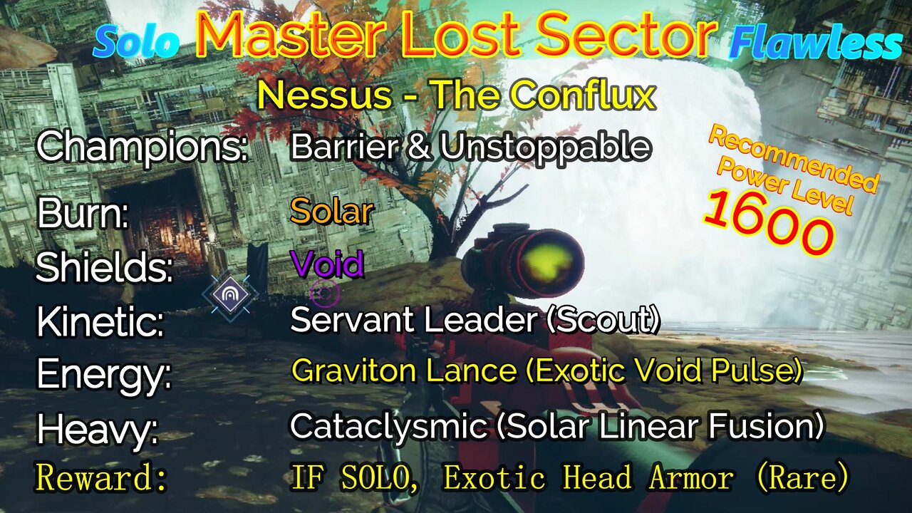 Destiny 2 Master Lost Sector: Nessus - The Conflux on my Warlock Solo-Flawless 10-11-22