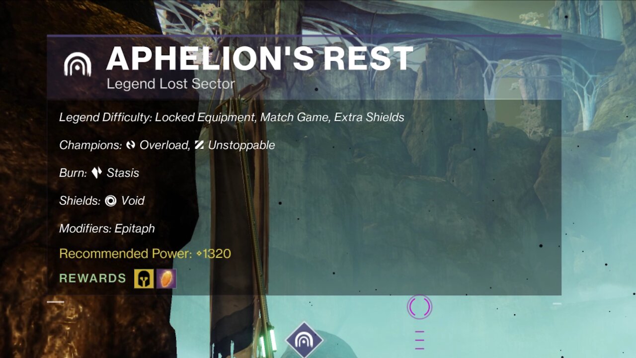 Destiny 2, Legend Lost Sector, Aphelion's Rest on the Dreaming City 8-26-21