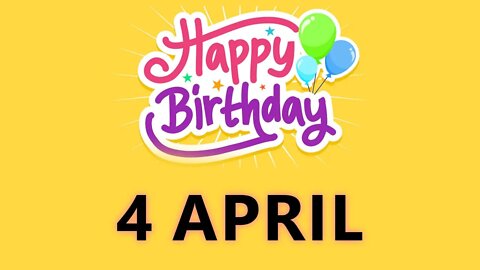 Happy Birthday to All who have Birthday on 04 April - Birthday Wish From Birthday Bash