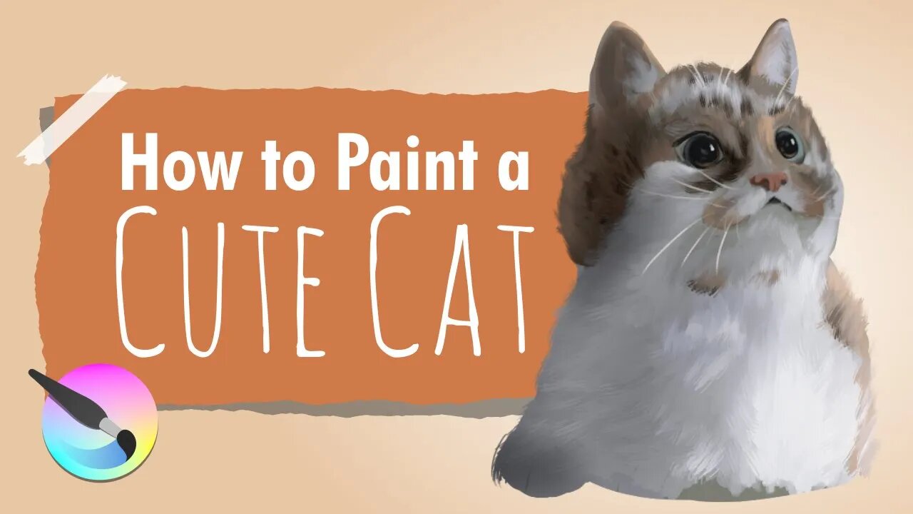 Painting a Cute Kitty on Krita - Timelapse (Pintando um Gatinho)