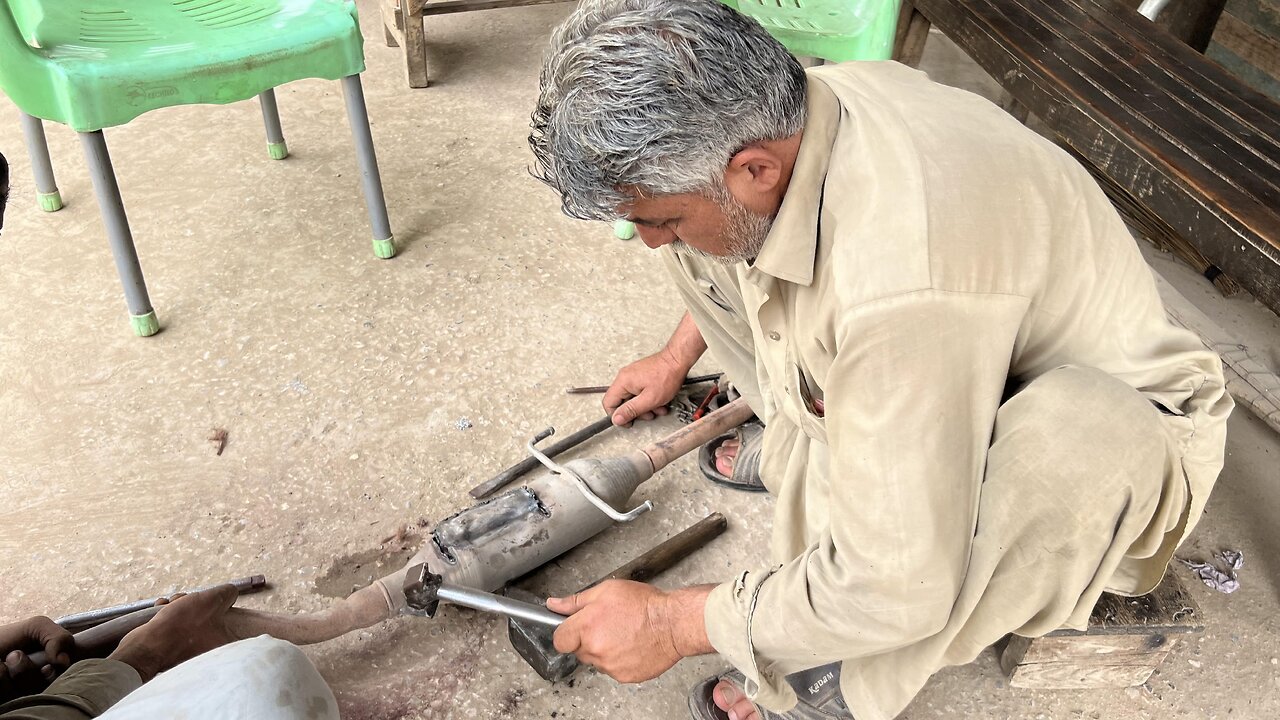 Repairing of Damage Car Exhaust Silencer - Amazing Skills