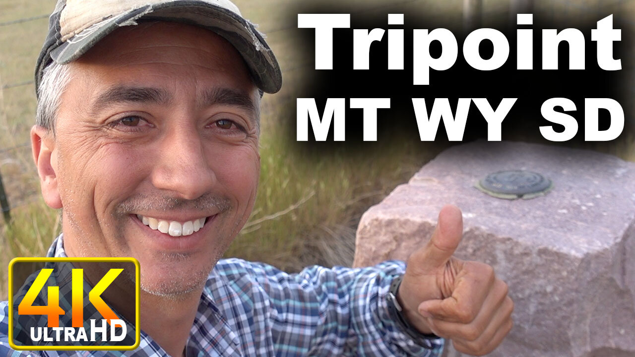 Visit the Tripoint Corner of Montana Wyoming South Dakota (4k UHD) MT WY SD