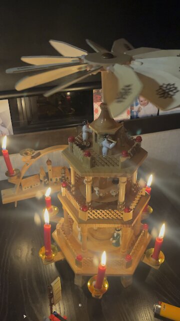 Spinning German Christmas Decor