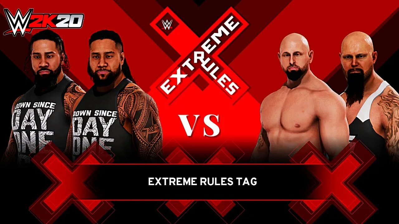 The Usos Vs The O.C.- Extreme Rules Tag Match Gameplay - WWE 2K20 - PC full HD @ 1080p