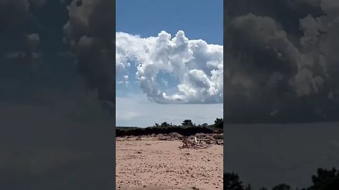 The beach and big clouds