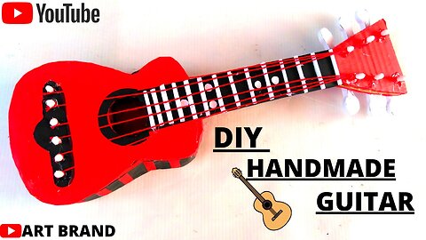 How to make Guitar from Cardboard || DIY Handmade Guitar || Art Brand