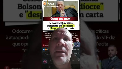 Ex ministro do STF Celso de Mello chama Bolsonaro de medíocre e desprezível em carta