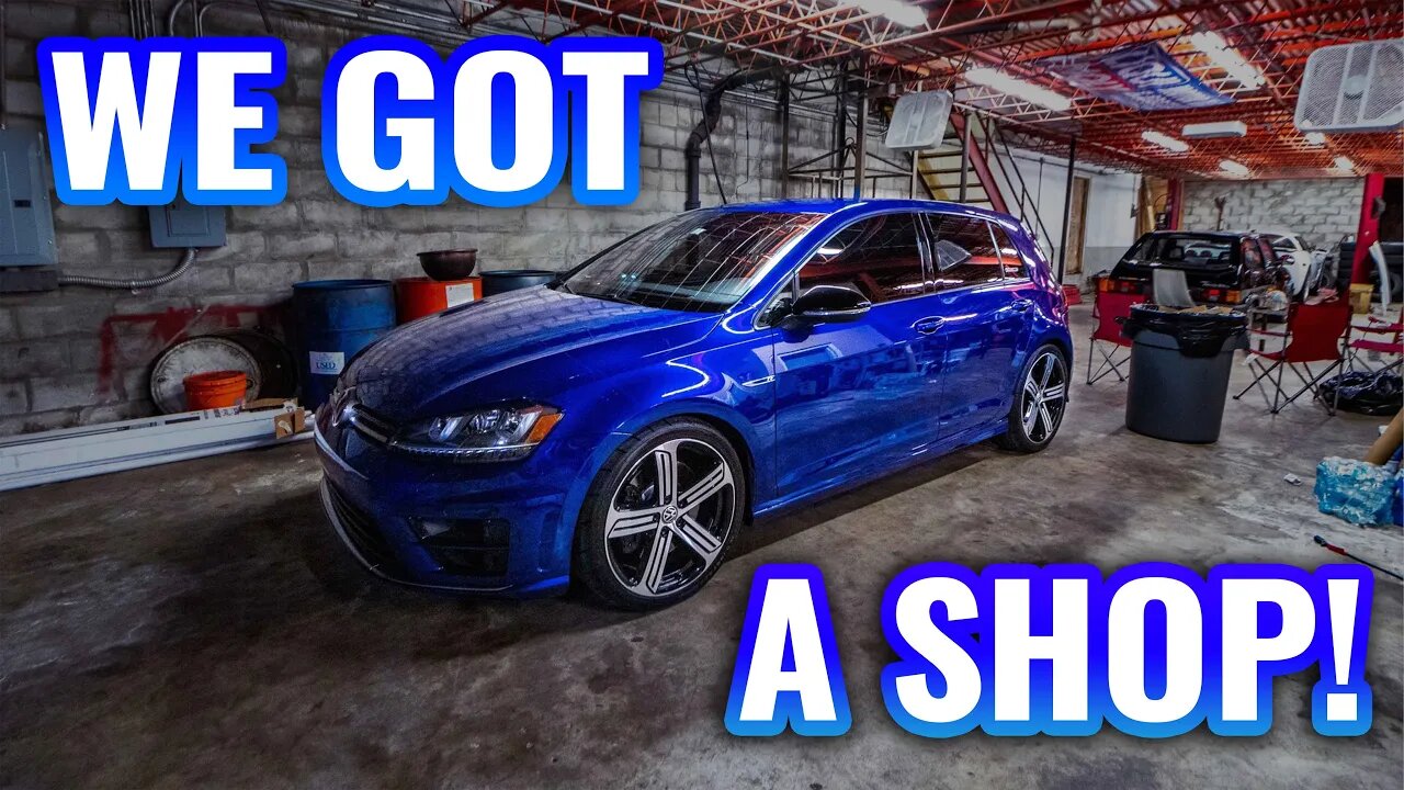 WE GOT A SHOP! BIG BIG NEWS! Shop Vlog #1 - Setting Up Lights & Checking it Out! Also a Car Wreck?