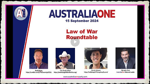 AustraliaOne Party - 'Law of War' Roundtable (15 September 2024)