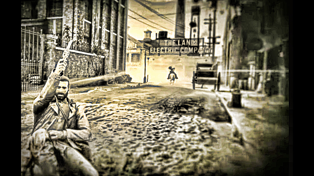 Hey, that's that murderer guy on the wanted poster. shoot at him. Quick, put holes in him.