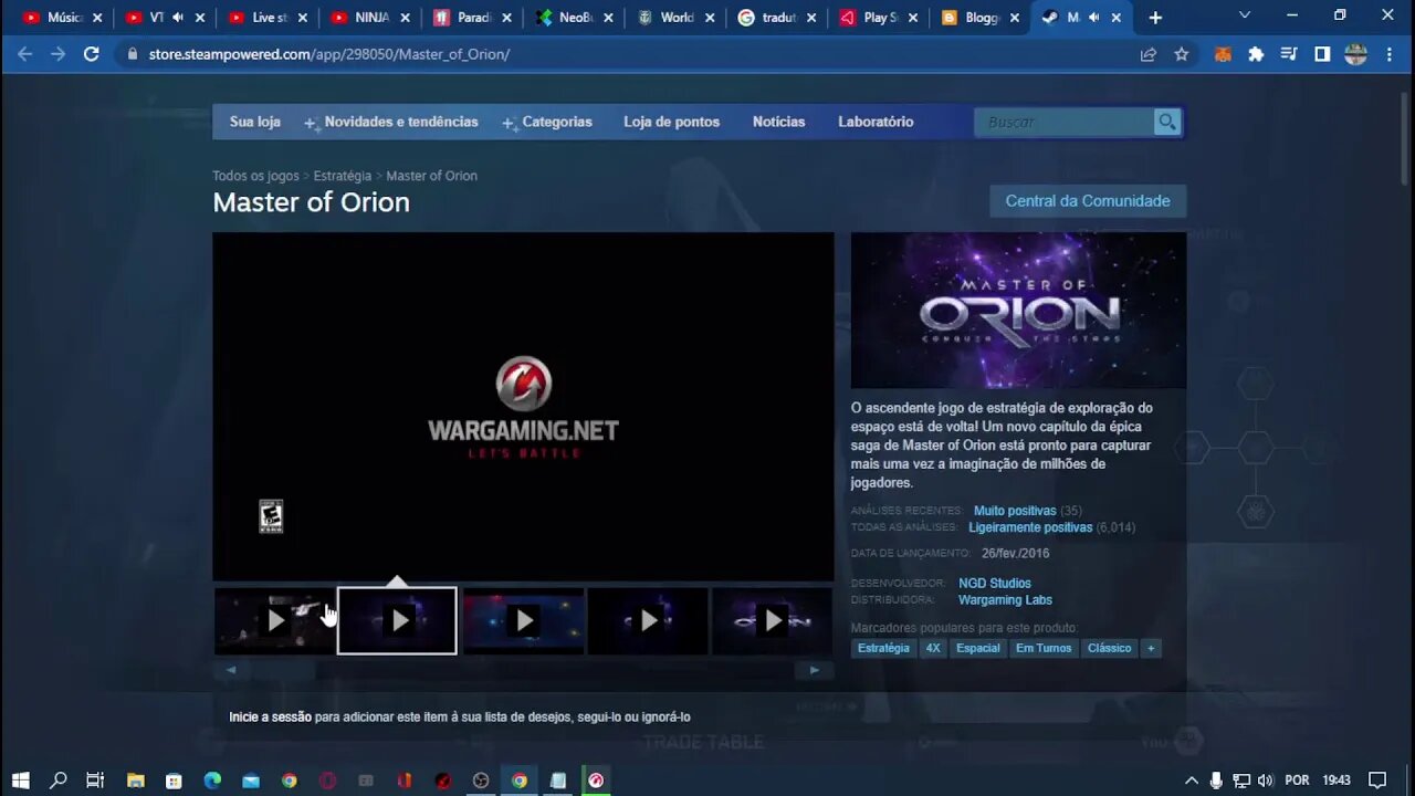 criando conta no site neobux Master of Orion