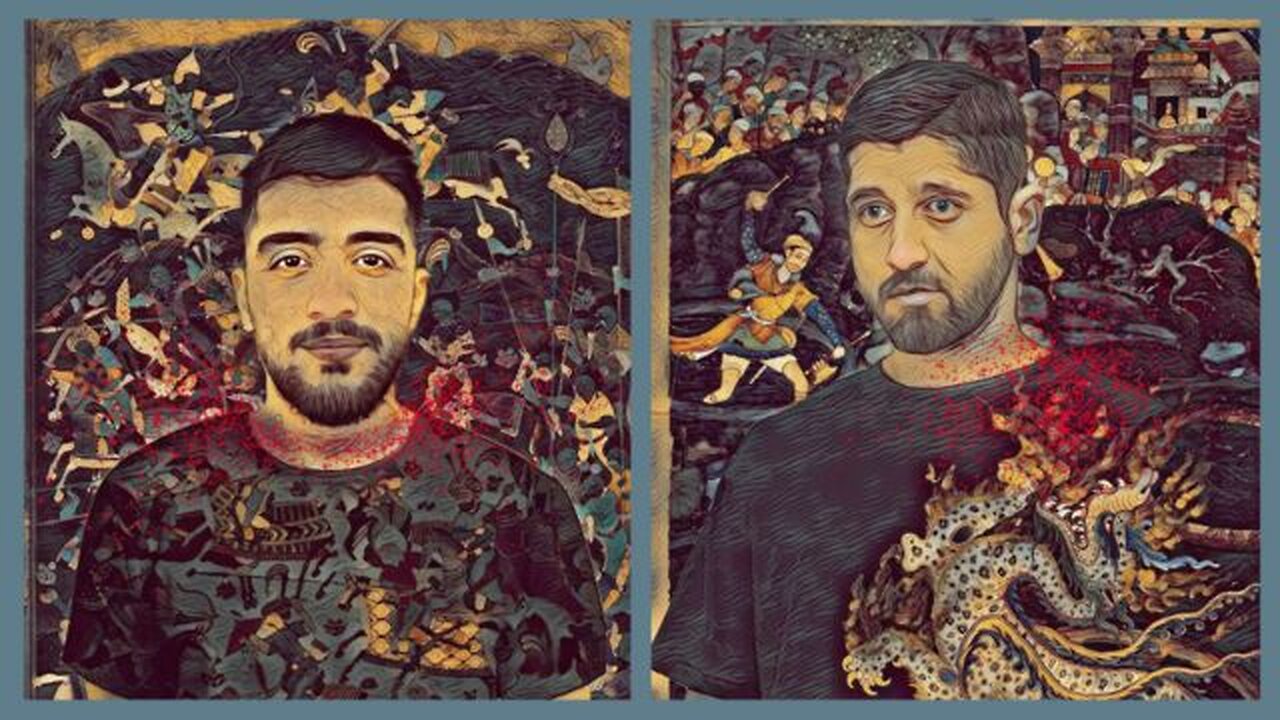 علی کرمی و محمد حسینی به -خبه رغم جو امنیتی معترضان در چهلم محمد مهدیابان آمد1ن3د