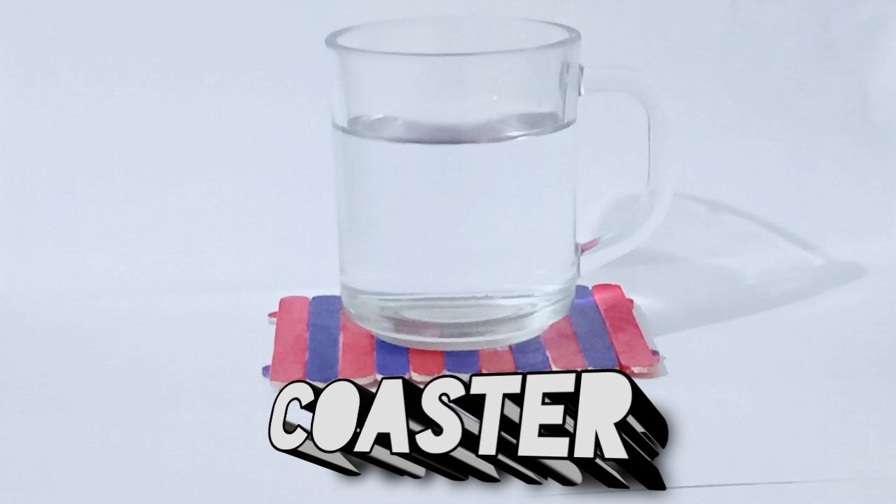 Diy coaster using ice cream sticks | Table Crafts