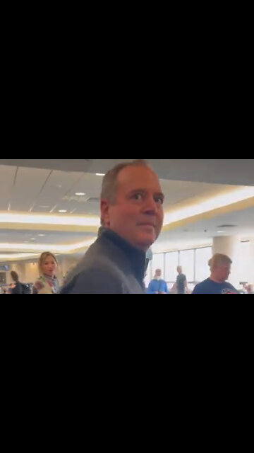 Pencil Neck Adam Schiff was confronted at the airport!