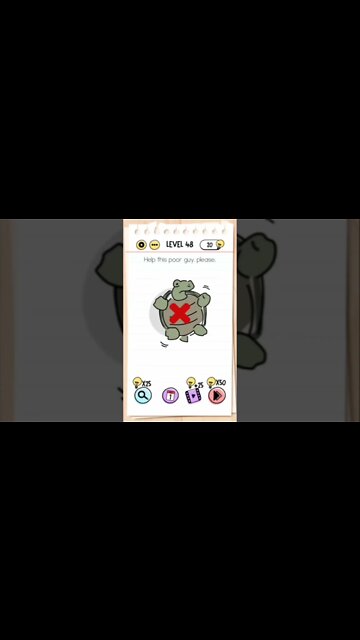 Brain Test Tricky Puzzles Level 48 Help this poor guy, please.