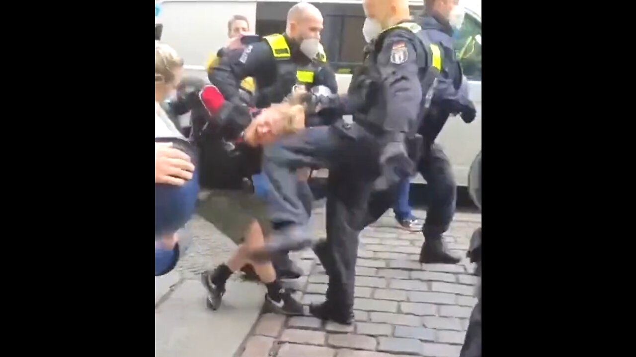 Corona protest in Berlin Germany on Sept. 1, 2021 Police brutality