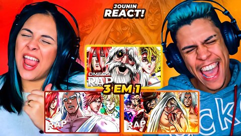 3 EM 1 | Rap dos Deuses Pt 1 & Rap dos Humanos Pt 1 | WLO & OMEG4 H1TS | [React Rap Nerd] 🔥