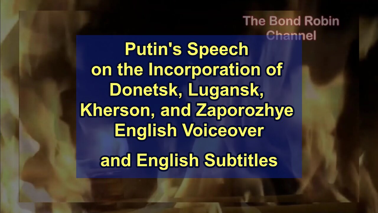 President Vladimir Putin's Sep 30th Speech English Sub-titles and Voiceover