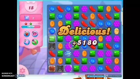 Candy Crush Level 822 Audio Talkthrough, 3 Stars 0 Boosters