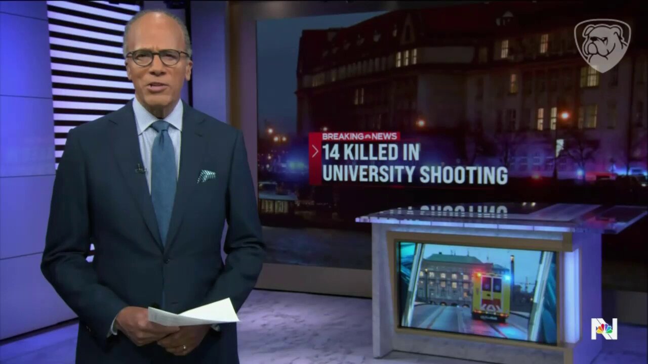 Huh? NBC's Lester Holt Injects Domestic Frame Into Report On Prague Shooting