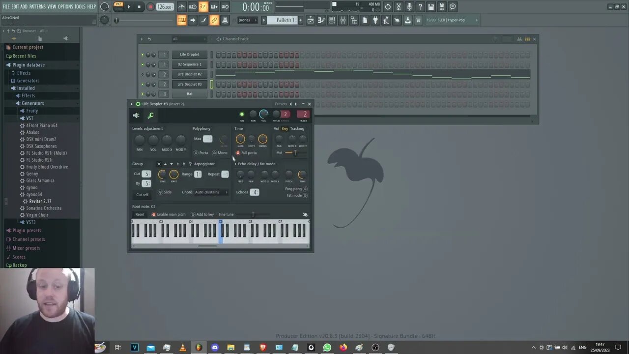 Setting up an Arpeggiator for FLEX in FL studio using the FL Arpeggiato