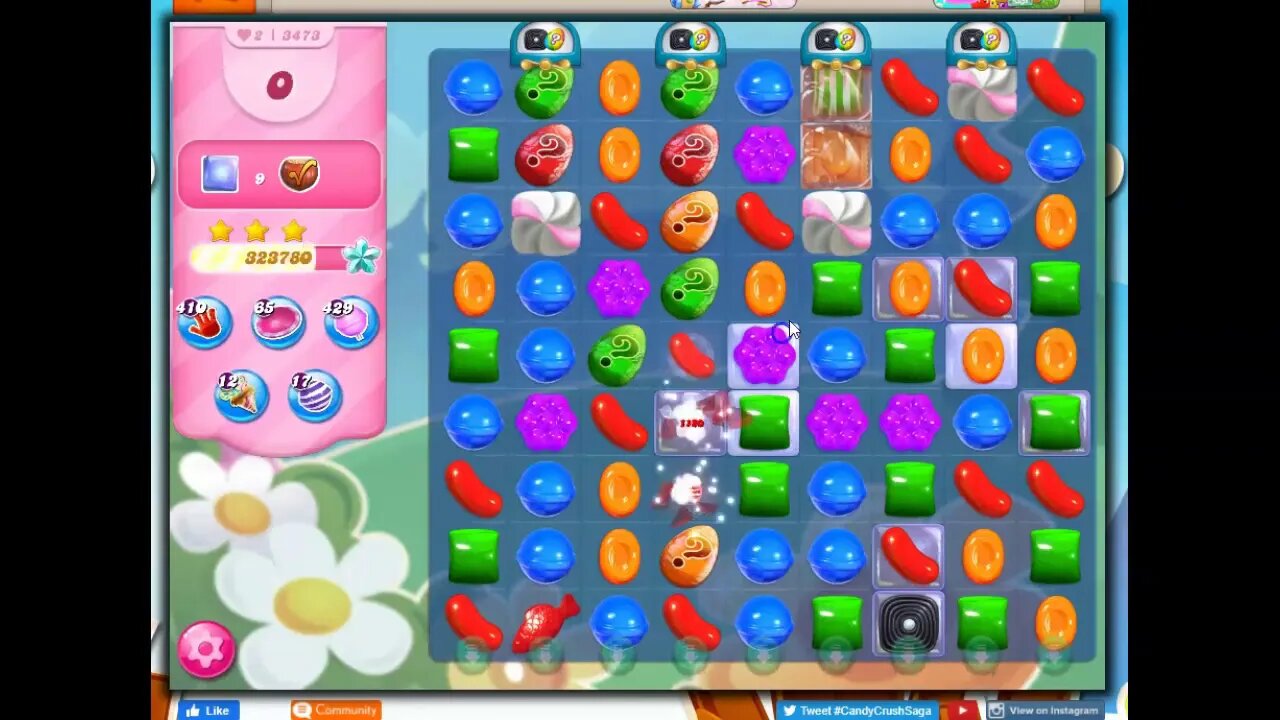 Candy Crush Level 3473 Talkthrough, 17 Moves 0 Boosters