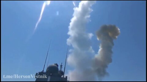 Launch Of The Latest High-Precision Caliber-M Cruise Missiles At Ukrainian Facilities In Nikolaev