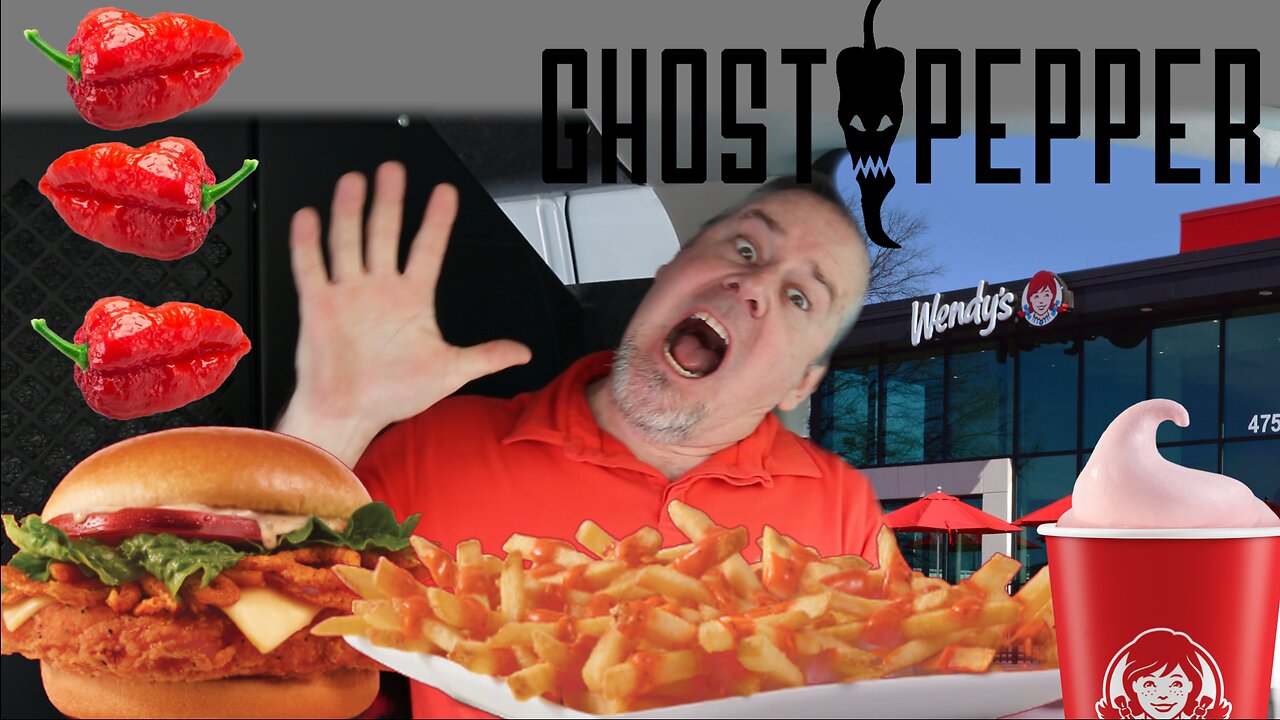 Wendy's NEW Ghost Pepper Chicken Sandwich, Ghost Fries and Strawberry Frosty!