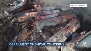 Are chemicals from train derailment in the Ohio River?