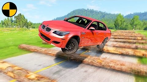 Cars VS 100 Fallen Trees 😱 BeamNG Drive