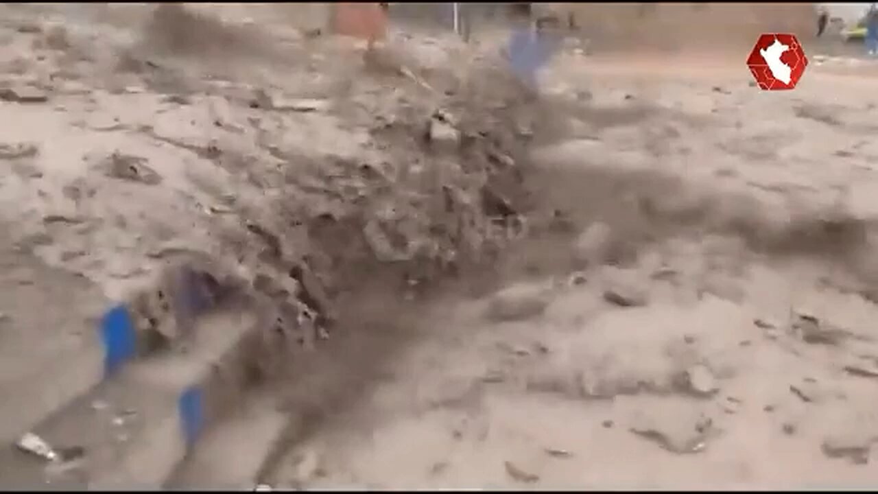 Man is saved when he’s swept away by a mudslide