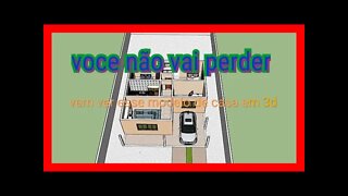 apresentando um modelo de casa em 3D