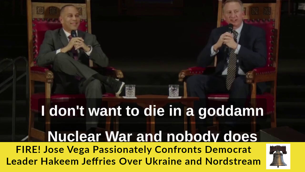 FIRE! Jose Vega Passionately Confronts Democrat Leader Hakeem Jeffries Over Ukraine and Nordstream