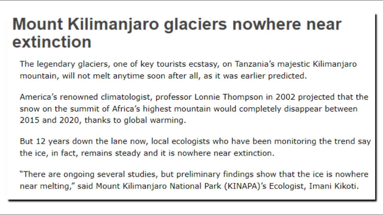 Kilimanjaro Granted A Reprieve