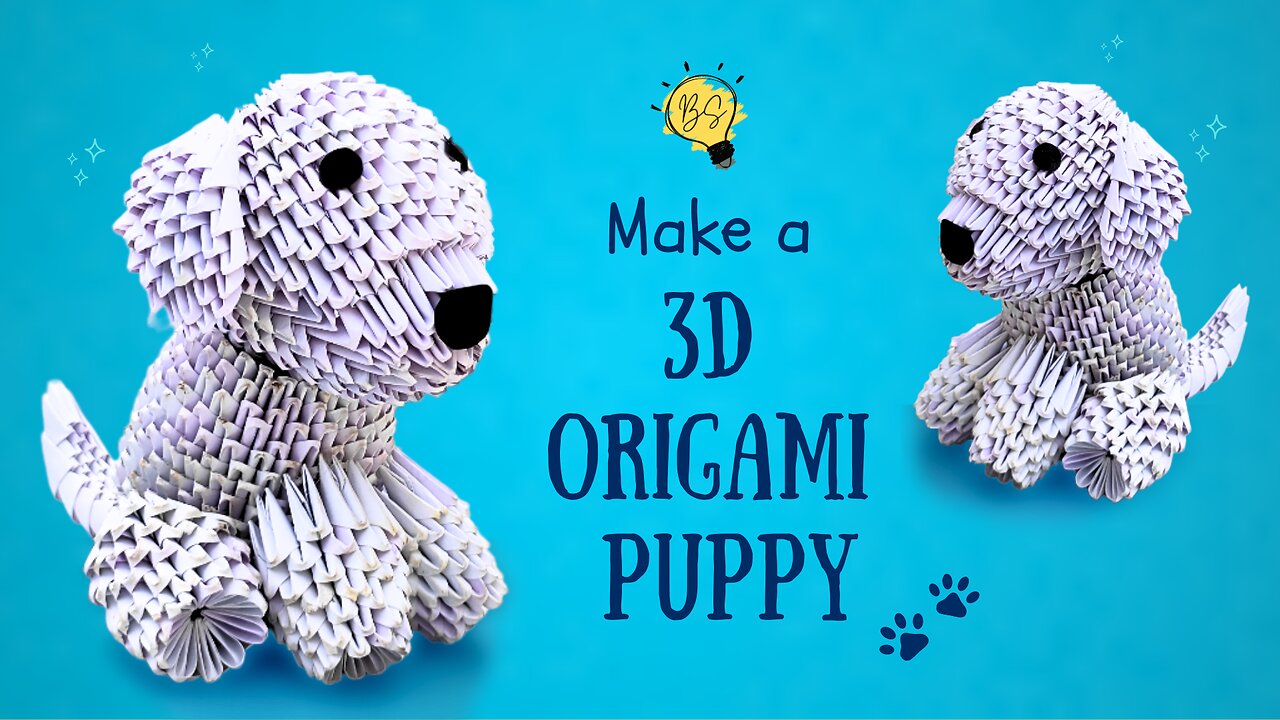 3D Origami Puppy Tutorial | How to Make an Adorable DIY 3D Paper Dog