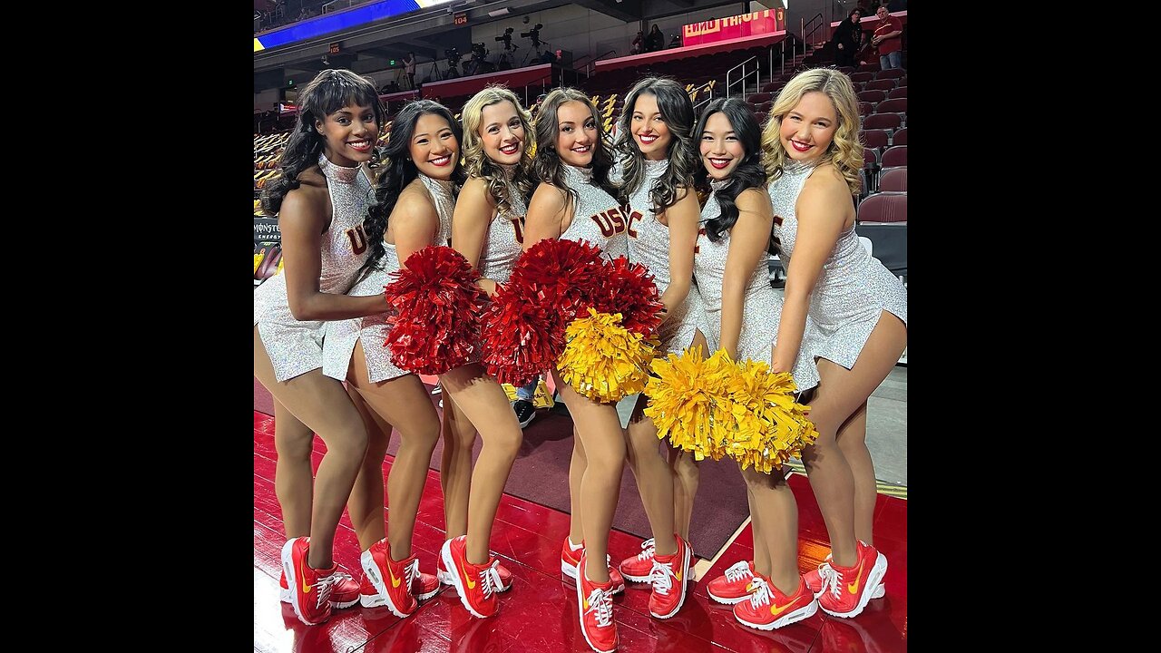 USC Song Girls Timeout ❤️💛 USC Trojans Pac-12 College Basketball