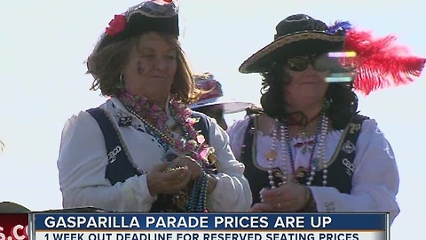 Gasparilla parade prices are up