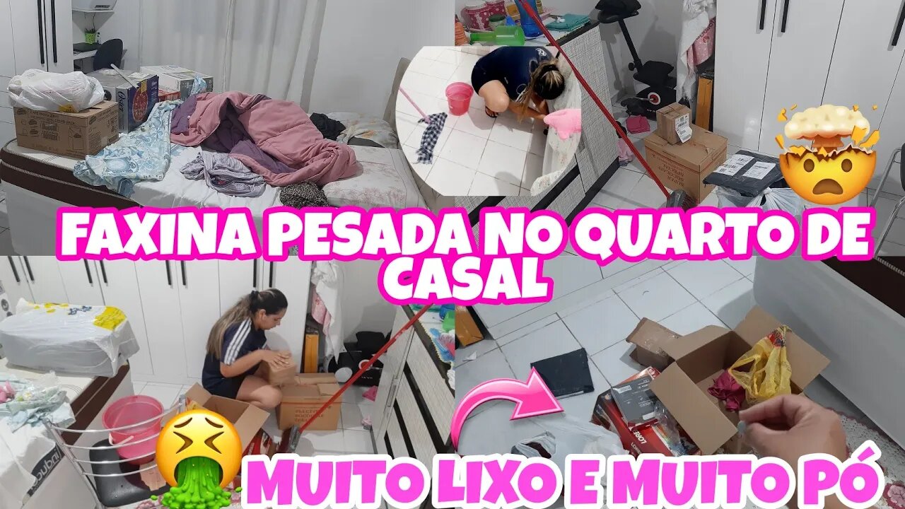 QUE NOJO🤮 MUITO LIXO MUITO PÓ //FAXINA NO QUARTO DE CASAL + DECOREI O QUARTO