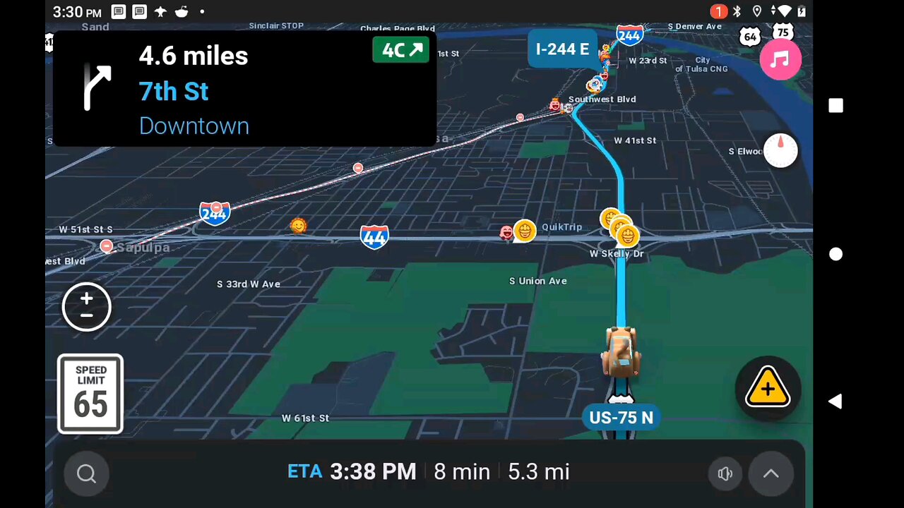 In the Cat Mobile on WAZE - Tulsa, Ok - 🇺🇸