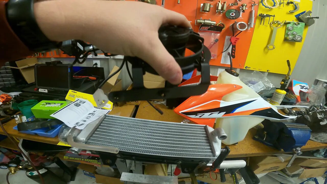 What does it take to install a fan on a new model KTM?