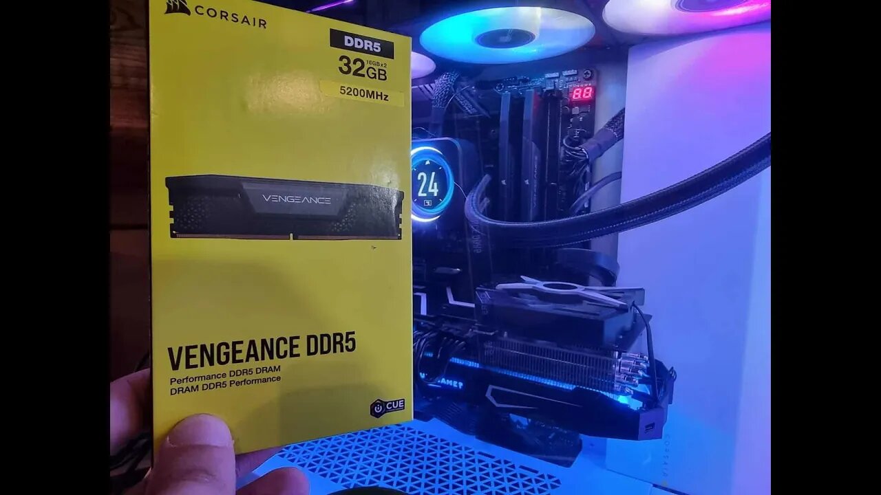 Atenção!! UNBOXING MEMORIA CORSAIR VENGEANCE LED VERMELHO 16GB 2X8 DDR5