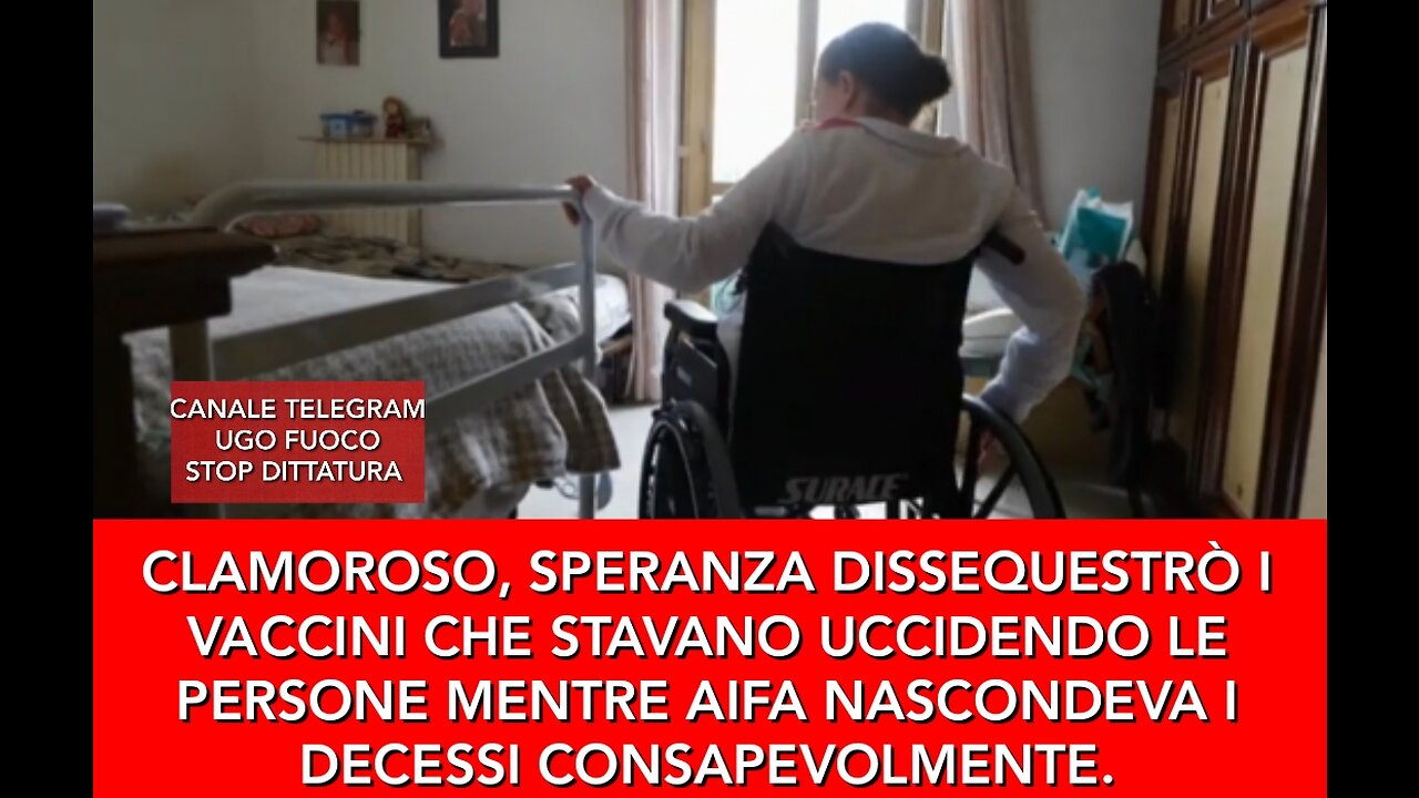 SPERANZA DISSEQUESTRÒ I VACCINI CHE STAVANO AMMAZZANDO LE PERSONE.