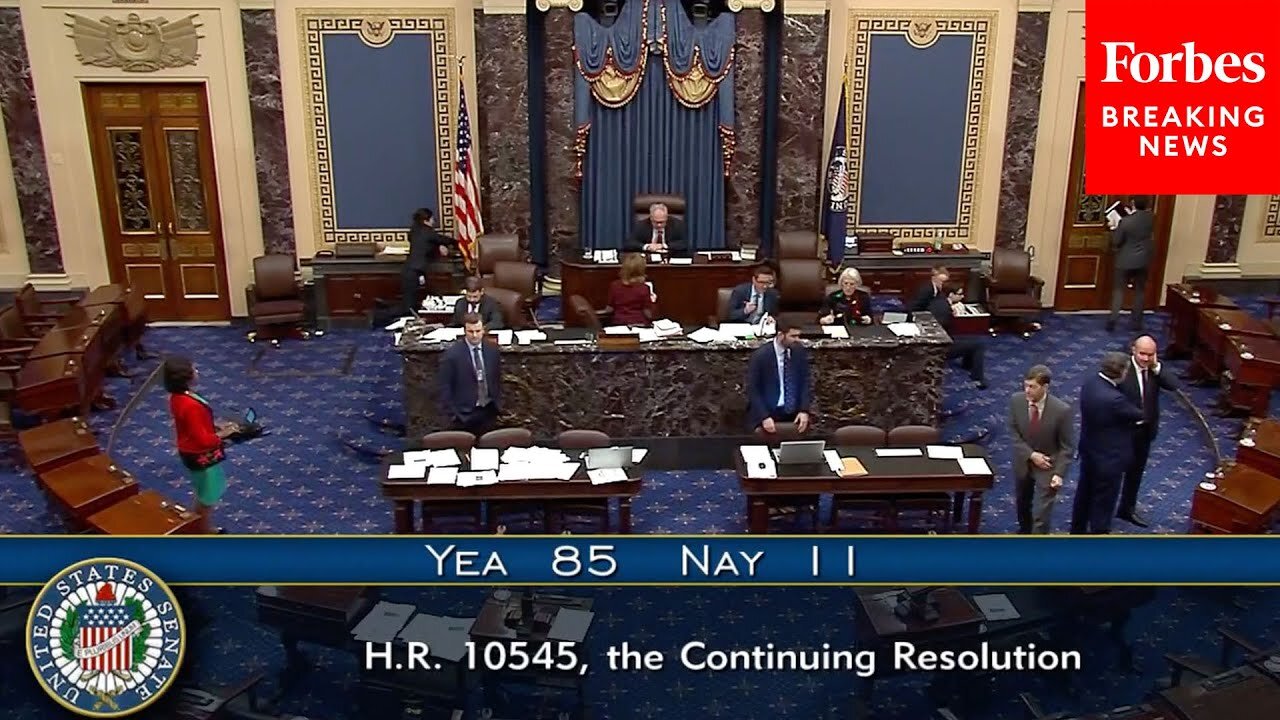 BREAKING NEWS: Senate Passes Continuing Resolution Bill To Fund Government And Avoid Shutdown