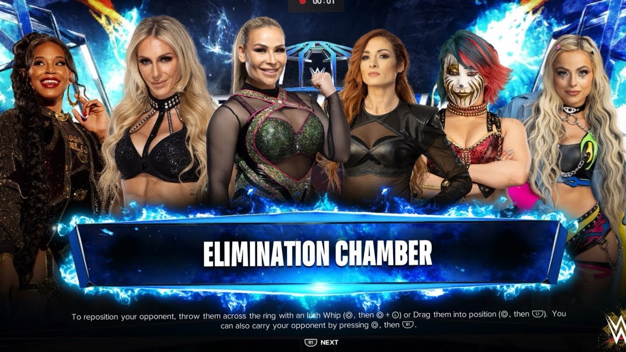 WWE 2K24 women’s Elimination Chamber match (PS5 gameplay)