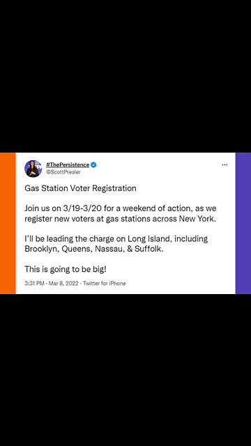 Scott Presler To Register Voters At Gas Pumps