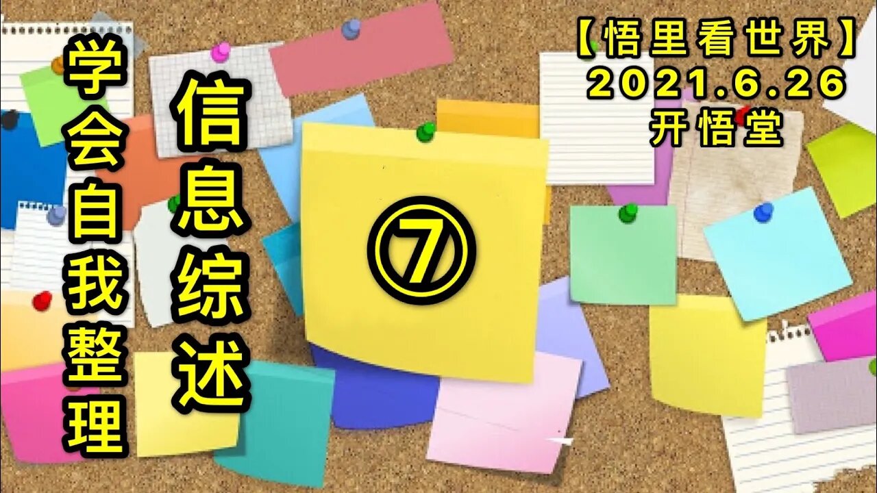 KWT1990(7)学会自我整理,信息综述20210626-9【悟里看世界】