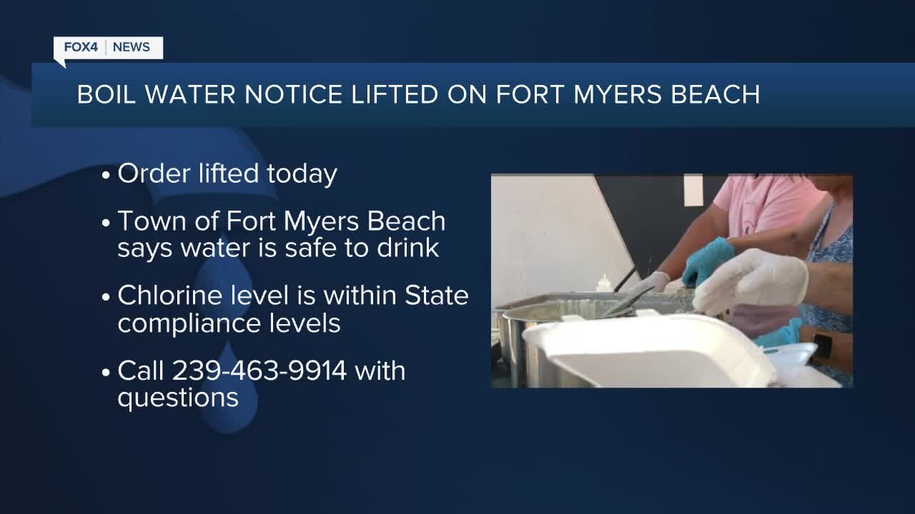 Precautionary boil water notice rescinded for residents of Fort Myers Beach